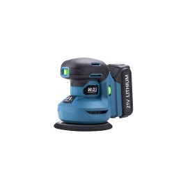 SZLIFIERKA MIMOŚRODOWA AKUMULATOROWA 21V 125mm + AKUMULATOR 3Ah + ŁADOWARKA WDS2525