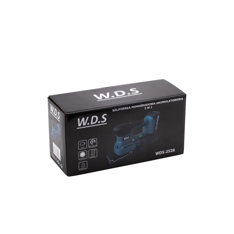Szlifierka 3W1 mimośrodowa akumulatorowa + akumulator 3Ah + ładowarka WDS2526
