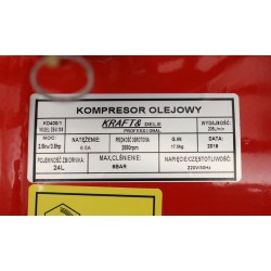 Kompresor Olejowy 24L KD400 + Zestaw 8w1 KD400-K3