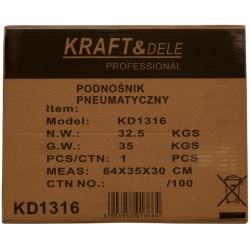 PODNOŚNIK HYDRAULICZNO-PNEUMATYCZNY 22T KD1316
