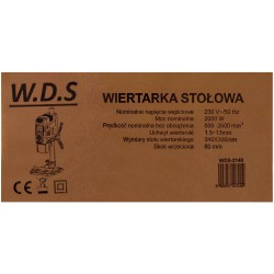 Wiertarka stołowa 2000W 13mm wyświetlacz WDS2140