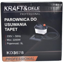 PAROWNICA DO USUWANIA TAPET 2200W 5L KD3578