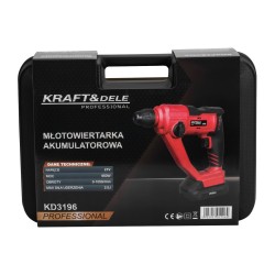 Młot udarowy akumulatorowy 21V 2J BEZSZCZOTKOWY 2 x 4Ah KD3196