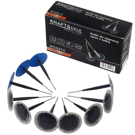Kołki do naprawy opon z łatką 6mm 10 sztuk KD5913