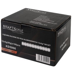 Ciężarki klejone do felg aluminiowych 12x5g 100 sztuk KD5906