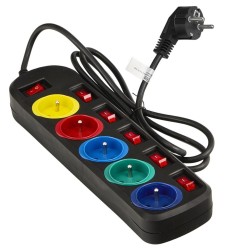 PRZEDŁUŻACZ 3M 5 GNIAZD KD4001-CZ