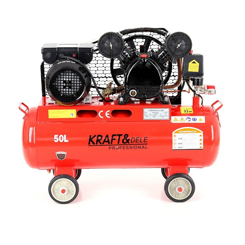 Kompresor olejowy 50L 2,8kW / 8bar 2 Tłoki KD403