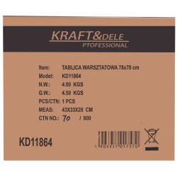 TABLICA WARSZTATOWA 78X78CM KD11864