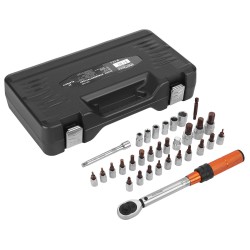 KLUCZ DYNAMOMETRYCZNY 1/4" 5–25Nm ZESTAW 32el. KD11394