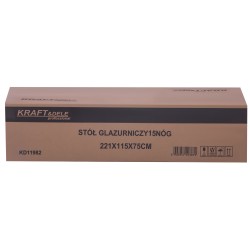 Stół glazurniczy 15 nóg 221x115x75cm KD11982