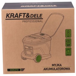 Myjka akumulatorowa ze zbiornikiem 20L 700W 42V 3000mAh 200bar 260l/h KD5372
