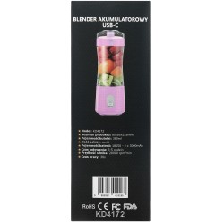 Blender akumulatorowy USB-C 380ml / 2x3000mAh KD4172