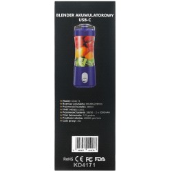 Blender akumulatorowy USB-C 380ml / 2x3000mAh KD4171