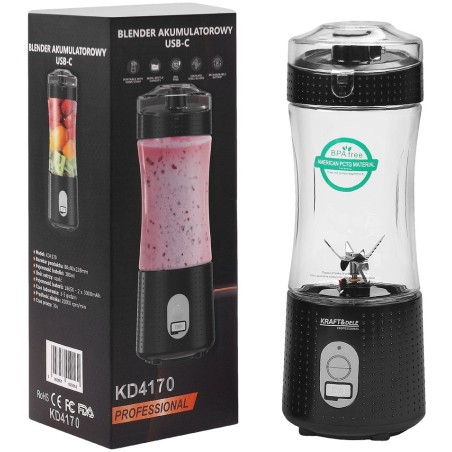 Blender akumulatorowy USB-C 380ml / 2x3000mAh KD4170