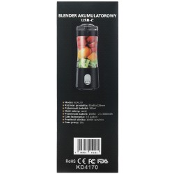 Blender akumulatorowy USB-C 380ml / 2x3000mAh KD4170