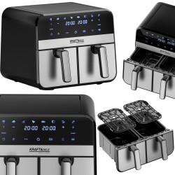 FRYTKOWNICA BEZTŁUSZCZOWA AIRFRYER 9L 2500W DWIE KOMORY +LCD KD4180