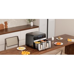 FRYTKOWNICA BEZTŁUSZCZOWA AIRFRYER 9L 2500W DWIE KOMORY +LCD KD4180