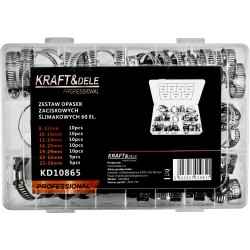 ZESTAW OPASEK ZACISKOWYCH ŚLIMAKOWYCH 60EL. KD10865