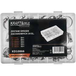 ZESTAW OPASEK ZACISKOWYCH ŚLIMAKOWYCH 34EL. KD10866