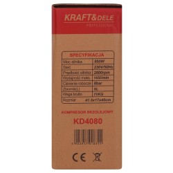 Kompresor bezolejowy 9L 850W KD4080
