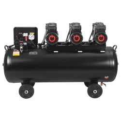 Kompresor bezolejowy 200L 3x2200W + separator i manometr z gliceryną KD4084