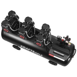 Kompresor bezolejowy 200L 3x2200W + separator i manometr z gliceryną KD4084