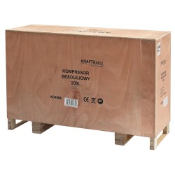 Kompresor bezolejowy 200L 3x2200W + separator i manometr z gliceryną KD4084