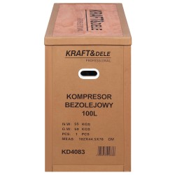 Kompresor bezolejowy 100L 2x2200W KD4083