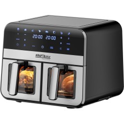 FRYTKOWNICA BEZTŁUSZCZOWA 9L 2500W DWIE KOMORY 4,5L + LCD KD4179