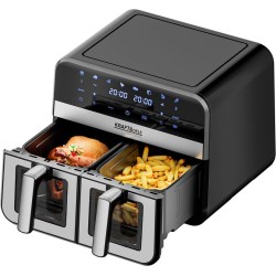 FRYTKOWNICA BEZTŁUSZCZOWA 9L 2500W DWIE KOMORY 4,5L + LCD KD4179