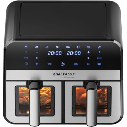 FRYTKOWNICA BEZTŁUSZCZOWA 9L 2500W DWIE KOMORY 4,5L + LCD KD4179