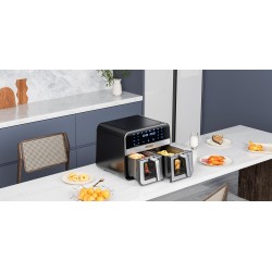 FRYTKOWNICA BEZTŁUSZCZOWA 9L 2500W DWIE KOMORY 4,5L + LCD KD4179