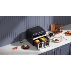 FRYTKOWNICA BEZTŁUSZCZOWA 9L 2500W DWIE KOMORY 4,5L + LCD KD4179