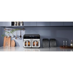 FRYTKOWNICA BEZTŁUSZCZOWA 9L 2500W DWIE KOMORY 4,5L + LCD KD4179