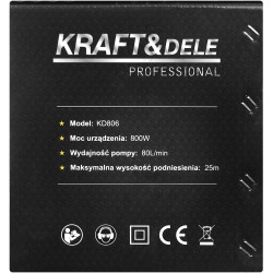 POMPA DO WODY 800W 80L/MIN KD806