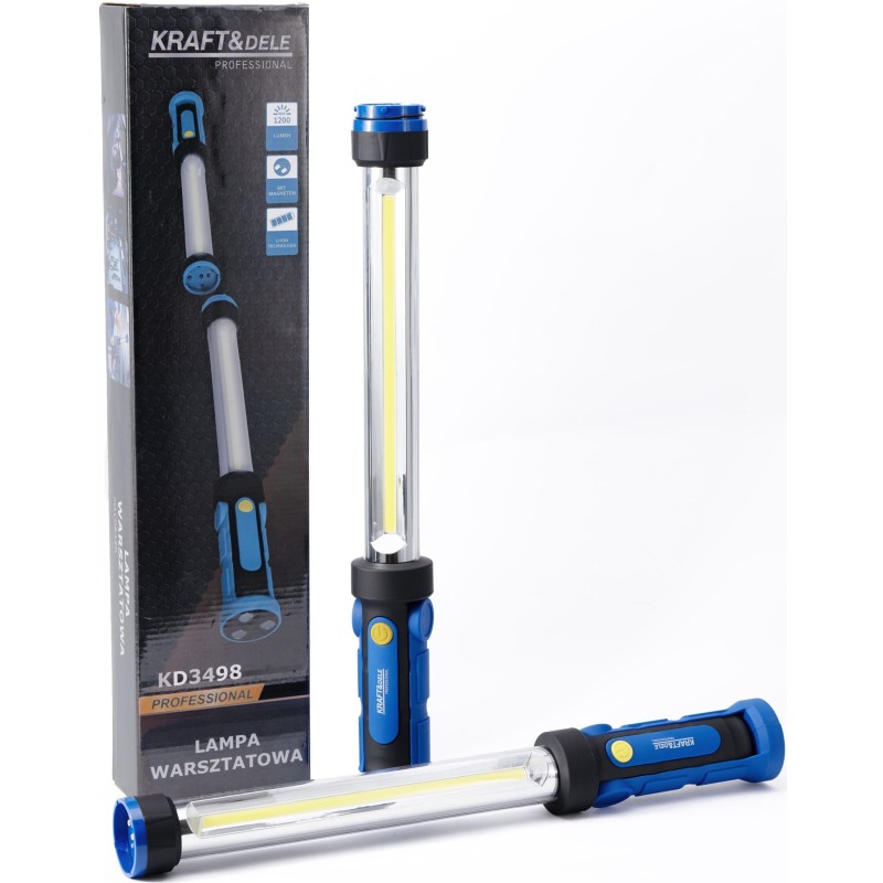 LATARKA WARSZTATOWA PODWÓJNA LED USB-C 1200LM KD3498