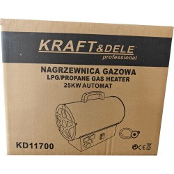 Nagrzewnica gazowa 25kW + Termostat + Reduktor KD11700