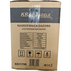 Nagrzewnica gazowa 25kW + Termostat + Reduktor KD11700