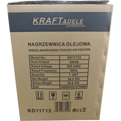 Nagrzewnica olejowa 60W termostat KD11712