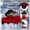 Kompresor olejowy 100L 2 Tłoki KD1480 + Separator