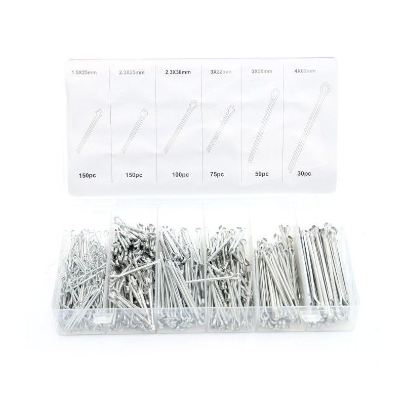 Zawleczki proste 555 szt. KD10508