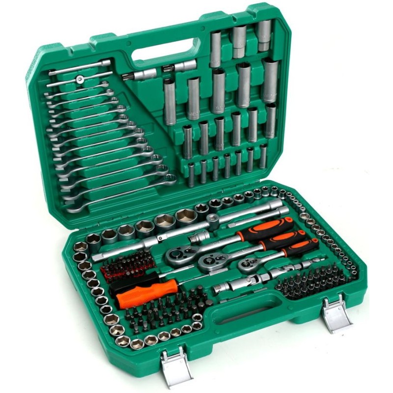 Zestaw Kluczy Duży Nasadowe Płaskie KD307 216el. Walizka