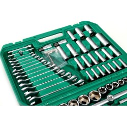 Zestaw Kluczy Duży Nasadowe Płaskie KD307 216el. Walizka