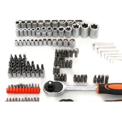 Zestaw Kluczy Duży Nasadowe Płaskie KD307 216el. Walizka