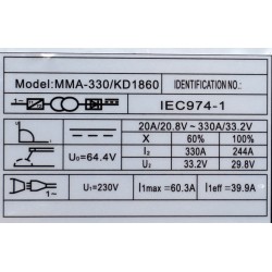 Spawarka inwertorowa MMA 330A KD1860