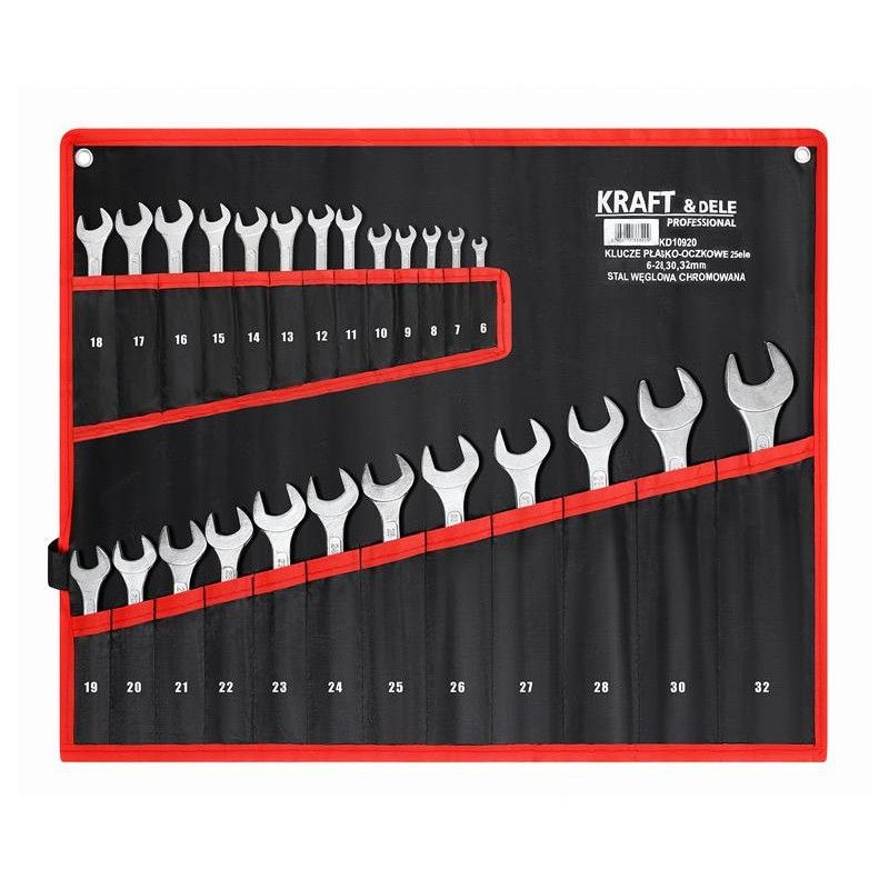 KLUCZE PŁASKO-OCZKOWE 25el. KD10920