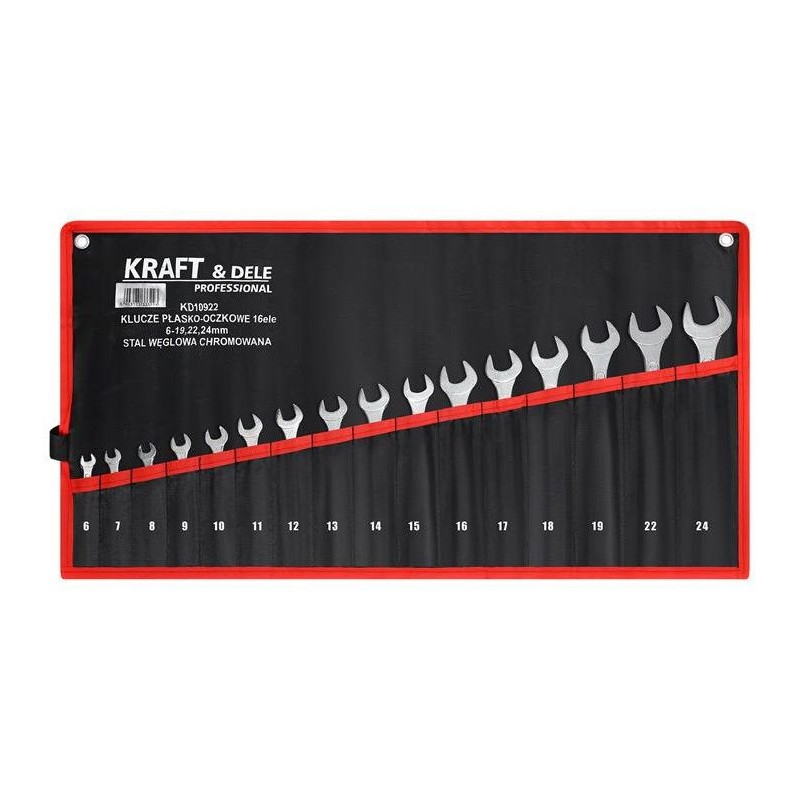 KLUCZE PŁASKO-OCZKOWE 16el. KD10922