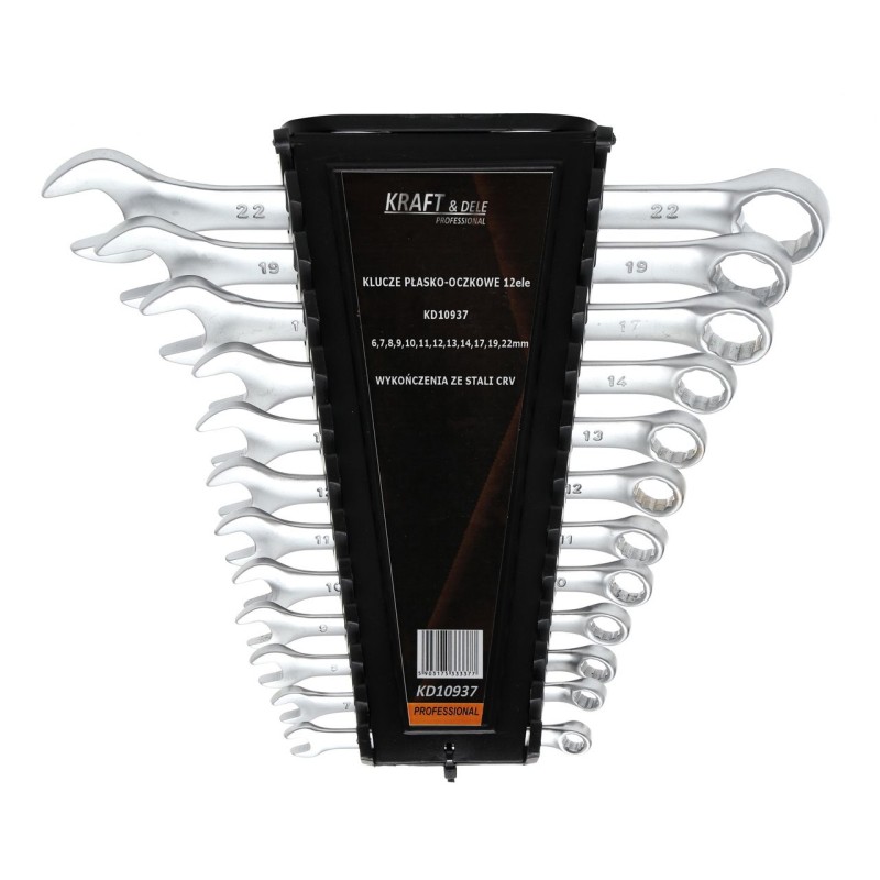 KLUCZE PŁASKO-OCZKOWE 12el. KD10937
