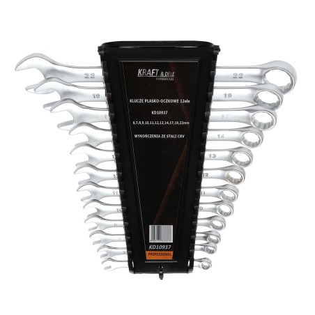 KLUCZE PŁASKO-OCZKOWE 12el. KD10937