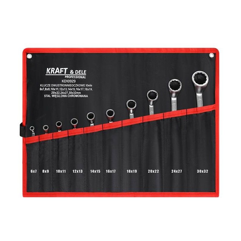 KLUCZE DWUSTRONNIE-OCZKOWE 10el. KD10929